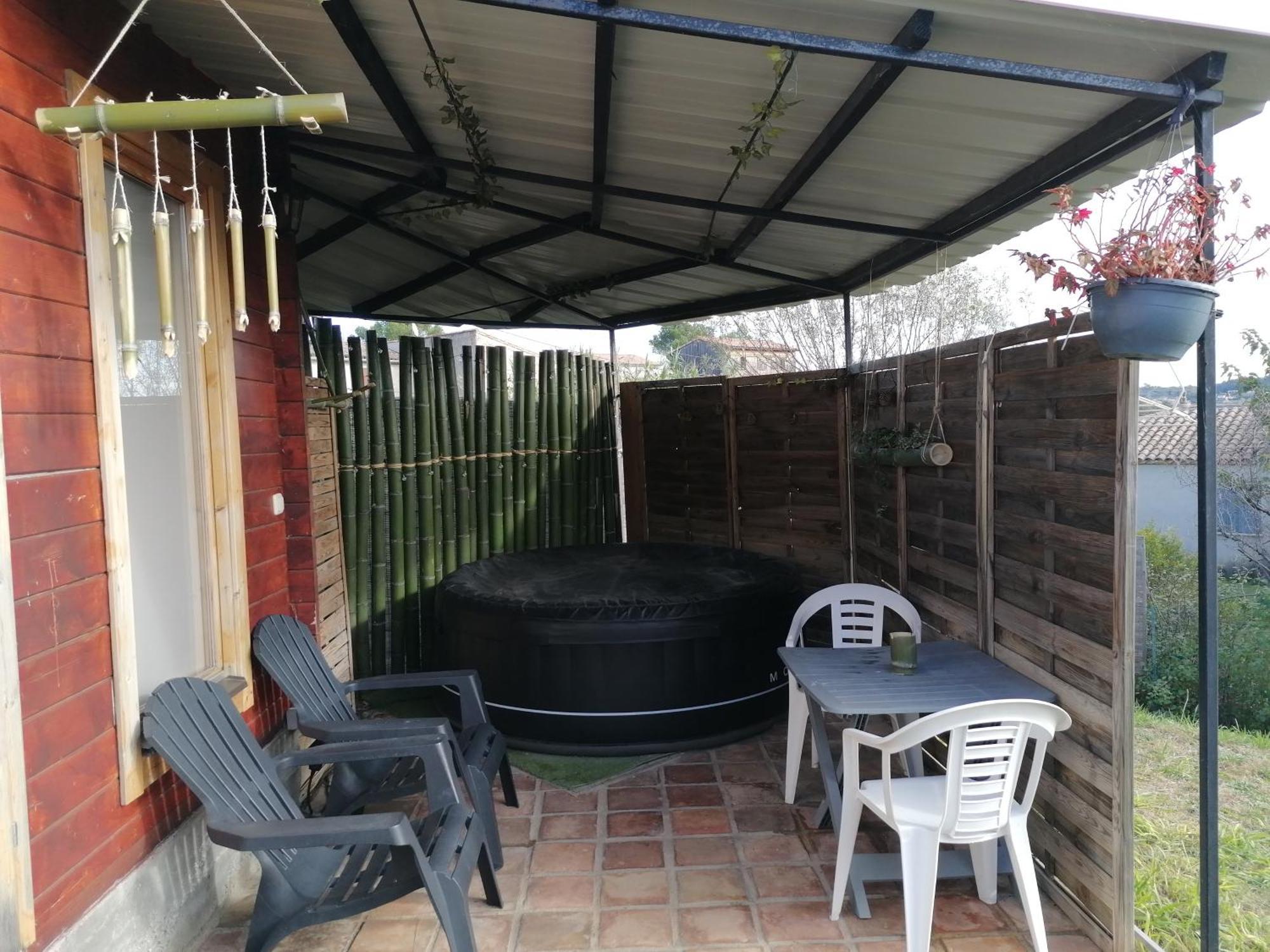 Charmant Chalet Pour 2 Personnes Spa Prive Massillargues-Attuech Exterior foto